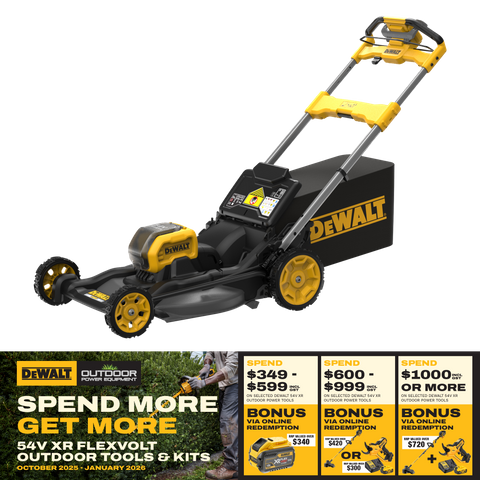DeWalt FLEXVOLT Lawn Mower 21in/530mm Self Propelled 54V 15Ah
