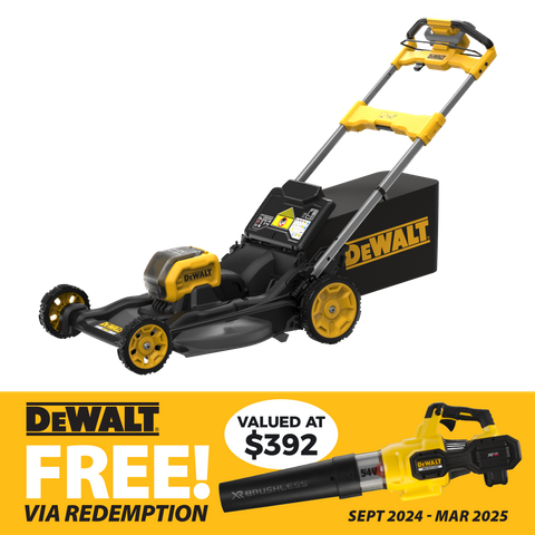 DeWalt FLEXVOLT Cordless Lawn Mower 530mm Self Propelled 54V 15Ah