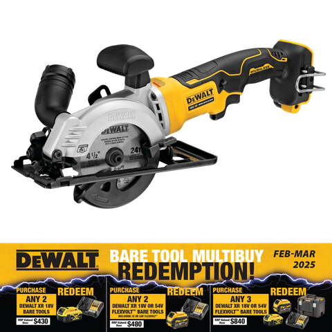 DeWalt Cordless Circular Saw Compact 115mm 18V - Bare Tool