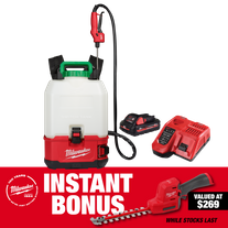 Milwaukee M18 Backpack Chemical Sprayer 15L 18v 3Ah with Bonus