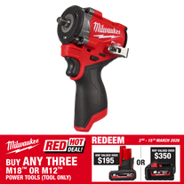 Milwaukee M12 FUEL Cordless Impact Wrench Stubby Gen2 3/8in 12V - Bare Tool