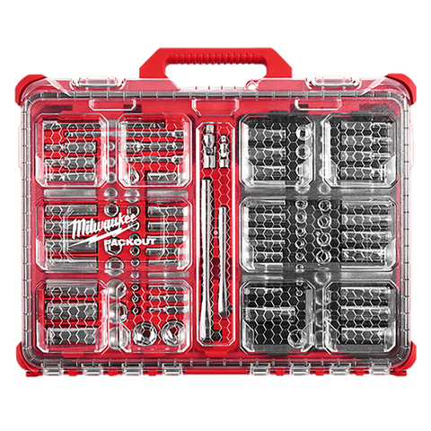 Milwaukee Socket Sets Metric/SAE 1/4in & 3/8in Dr 106pc