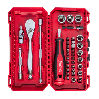 Milwaukee Socket and Bit Set 1/4in Dr Metric 38pc