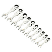 GEARWRENCH Stubby Flex Head Ratcheting Combination Spanner Metric  10pc