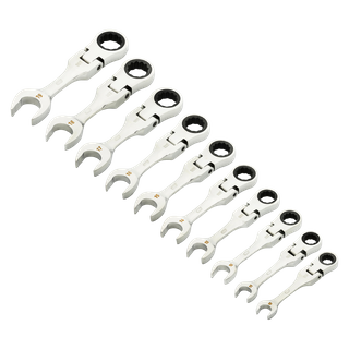 GEARWRENCH Stubby Flex Head Ratcheting Combination Spanner Metric  10pc