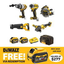 DeWalt Flexvolt Cordless Combo Kit 5pc 18V/54V 6Ah