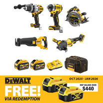 DeWalt Flexvolt Cordless Combo Kit 5pc 18V/54V 6Ah