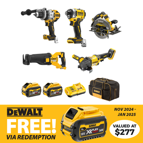 DeWalt Flexvolt Cordless Combo Kit 5pc 18V/54V 6Ah