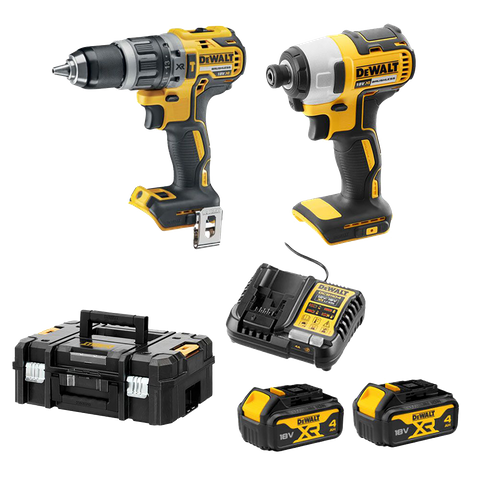 DeWalt Cordless Hammer Drill & Impact Driver Brushless18V 4Ah