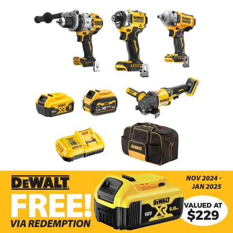 DeWalt Cordless Combo Kit Brushless 4pc 18V/54V 5Ah/6Ah