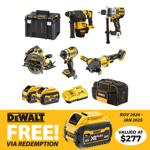 DeWalt Cordless Combo Kit Brushless 5pc 18V/54V 9Ah