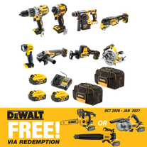 DEWALT Cordless Combo Kit Brushless 8pc 18V 5Ah