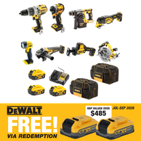 DEWALT Cordless Combo Kit Brushless 8pc 18V 5Ah