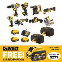 DeWalt Cordless Combo Kit Brushless 8pc 18V 5Ah