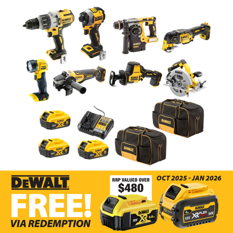 DeWalt Cordless Combo Kit Brushless 8pc 18V 5Ah