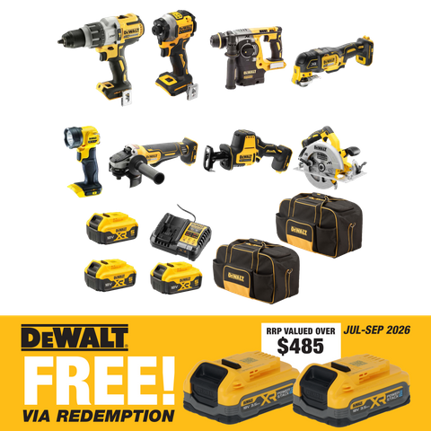DEWALT Cordless Combo Kit Brushless 8pc 18V 5Ah