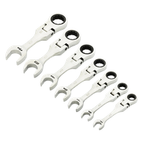 GEARWRENCH Stubby Flex Head Ratcheting Combination Spanner SAE 7pc