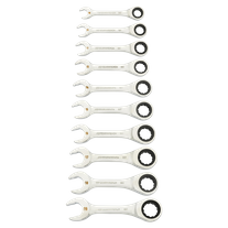 GEARWRENCH Stubby Ratcheting Combination Spanner Metric 90T 10pc