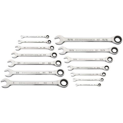 GEARWRENCH Reversible Ratcheting Spanner SAE 14pc Set