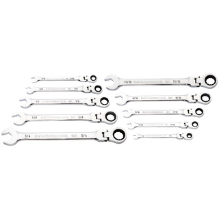 GEARWRENCH Combination Ratcheting Spanner Flex Head Set SAE 10pc