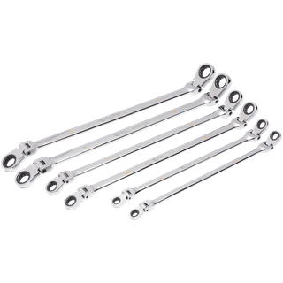 GEARWRENCH Double Sided Ratcheting Wrench Flex Head Metric 6pc Set