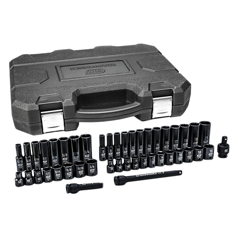 GEARWRENCH Standard & Deep Impact Socket Set Metric/SAE 3/8in Dr 44pc