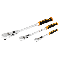 GEARWRENCH Flex Head Ratchet 1/4in, 3/8in & 1/2in Dr Dual Material 3pc Set