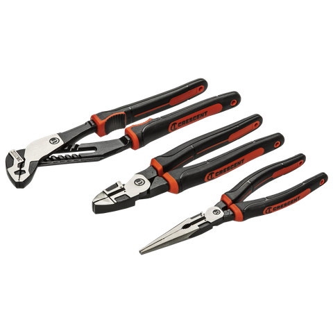 Crescent Dual Material Plier Set 3pc