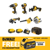 DeWalt XR Cordless Combo Kit Brushless 6pc 18V 5Ah