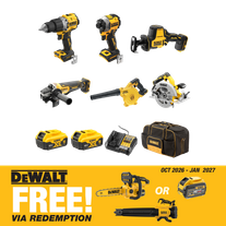 DEWALT XR Cordless Combo Kit Brushless 6pc 18V 5Ah