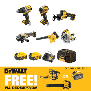 DEWALT XR Cordless Combo Kit Brushless 6pc 18V 5Ah