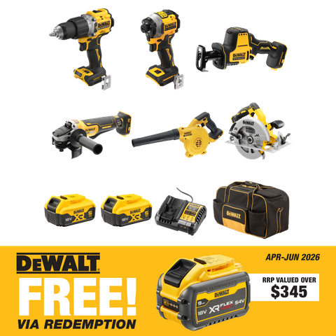 DEWALT XR Cordless Combo Kit Brushless 6pc 18V 5Ah