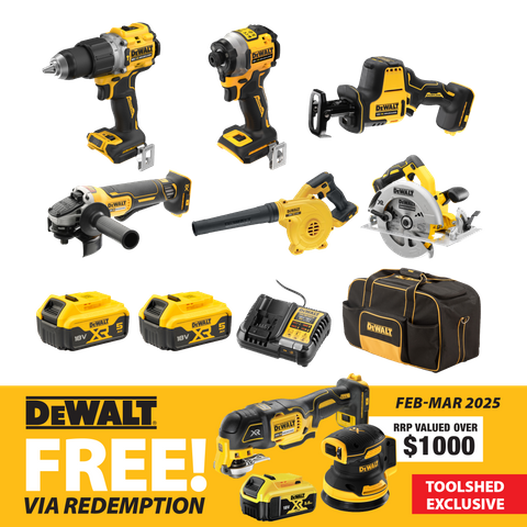 DeWalt XR Cordless Combo Kit Brushless 6pc 18V 5Ah