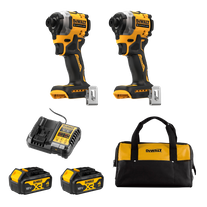 DeWalt Cordless Impact Driver Brushless 3spd Twin Pack 18v 4Ah