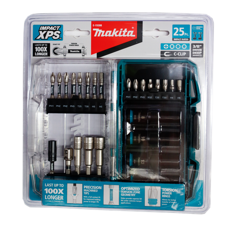 Makita Impact XPS Deep Socket 3/8in Dr 25pc Set