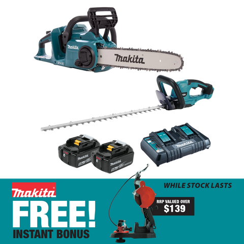 Makita LXT Cordless Chainsaw and Hedge Trimmer 36V/18V Kit