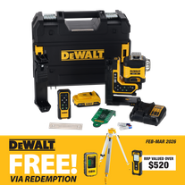 DEWALT Cross Line Laser 3X360 Remote Controlled 18V 2Ah