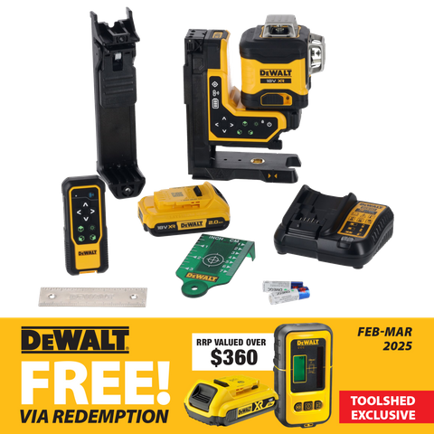 DeWalt Cross Line Laser 3X360 Remote Controlled 18V 2Ah