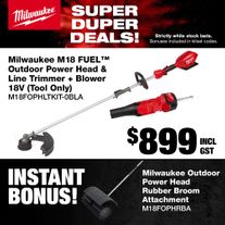 Milwaukee M18 FUEL Outdoor Power Head & Line Trimmer + Blower 18V - Bare Tool