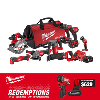 Milwaukee M18 FUEL Cordless Power Pack Brushless 8pc Kit 8A4 18V 5Ah