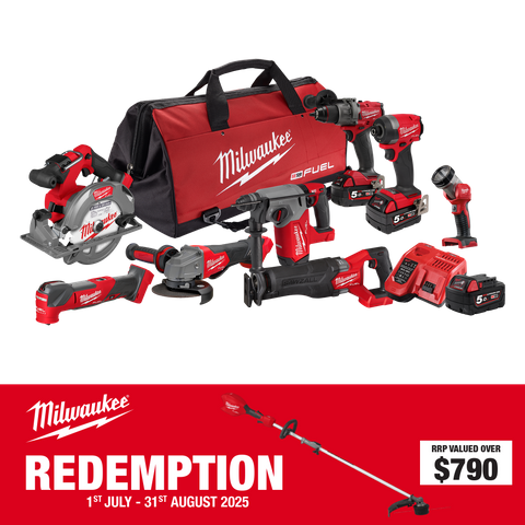 Milwaukee M18 FUEL Cordless Power Pack Brushless 8pc Kit 8A4 18V 5Ah