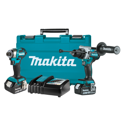 Makita LXT Cordless Hammer Drill and Impact Driver Brushless Kit 18V 6Ah