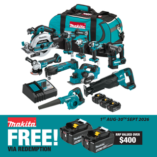 Makita LXT Cordless Combo Kit Brushless 1058 10pc 18v 5Ah