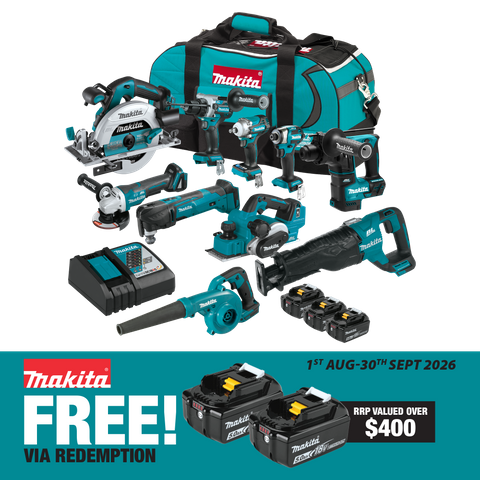 Makita LXT Cordless Combo Kit Brushless 1058 10pc 18v 5Ah