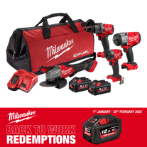 Milwaukee M18 FUEL Cordless Power Pack 4pc Kit 4L3 18V 6Ah