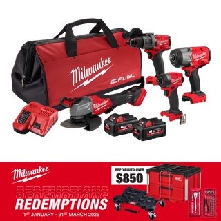 Milwaukee M18 FUEL Cordless Power Pack 4pc Kit 4L3 18V 6Ah