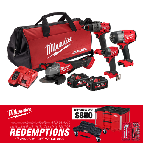 Milwaukee M18 FUEL Cordless Power Pack 4pc Kit 4L3 18V 6Ah