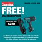Makita LXT Cordless Framing Nail Gun with Case 18V 5Ah