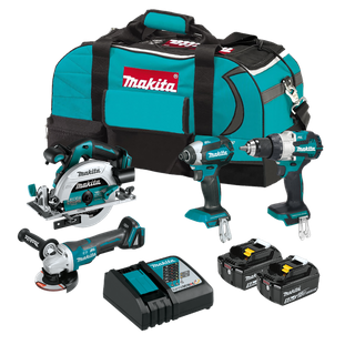 Makita LXT Cordless Brushless Combo Kit 4Pc 18V 5Ah