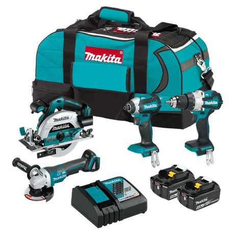 Makita LXT Cordless Brushless Combo Kit 4Pc 18V 5Ah